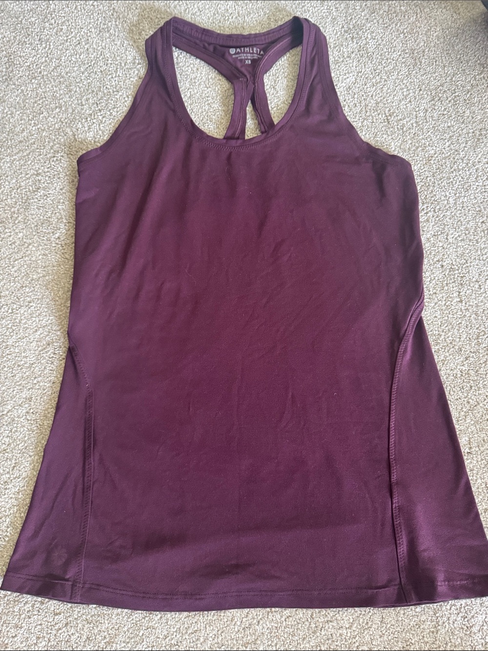 Athleta Deep Plum Racerback Performance Tank